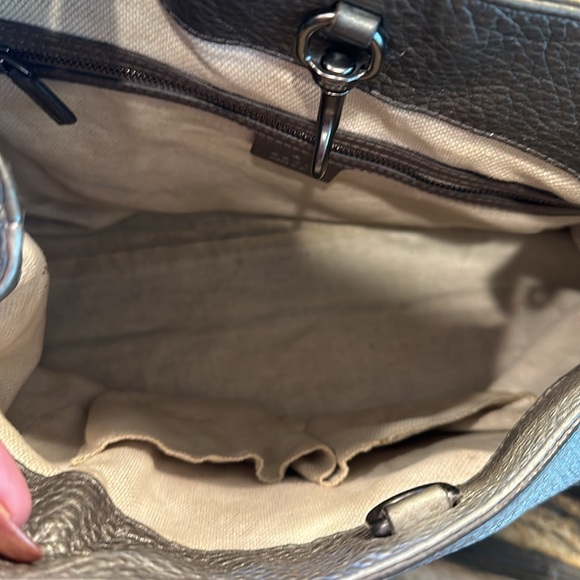 Authentic Gucci, medium Soho purse pebble, calf skin pewter - Picture 4 of 5